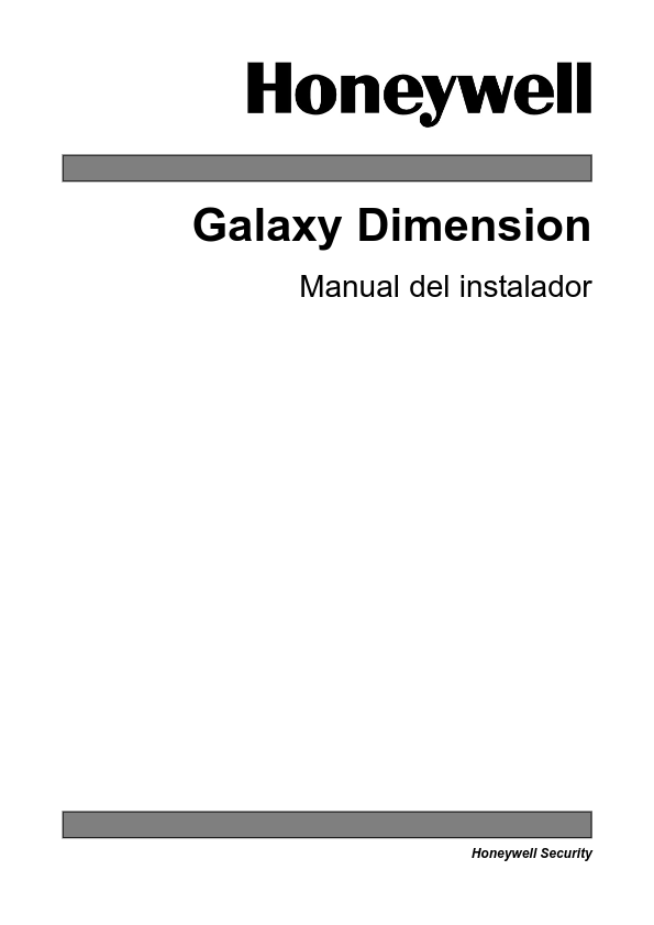 Galaxy Dimension - Manual de Instalación Honeywell
