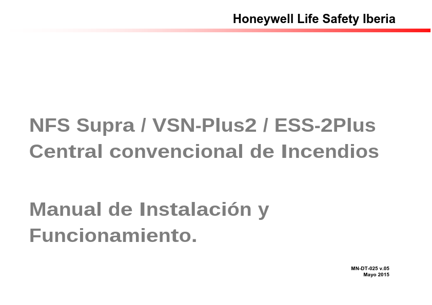 NFS-Supra - Manual Instalación Notifier