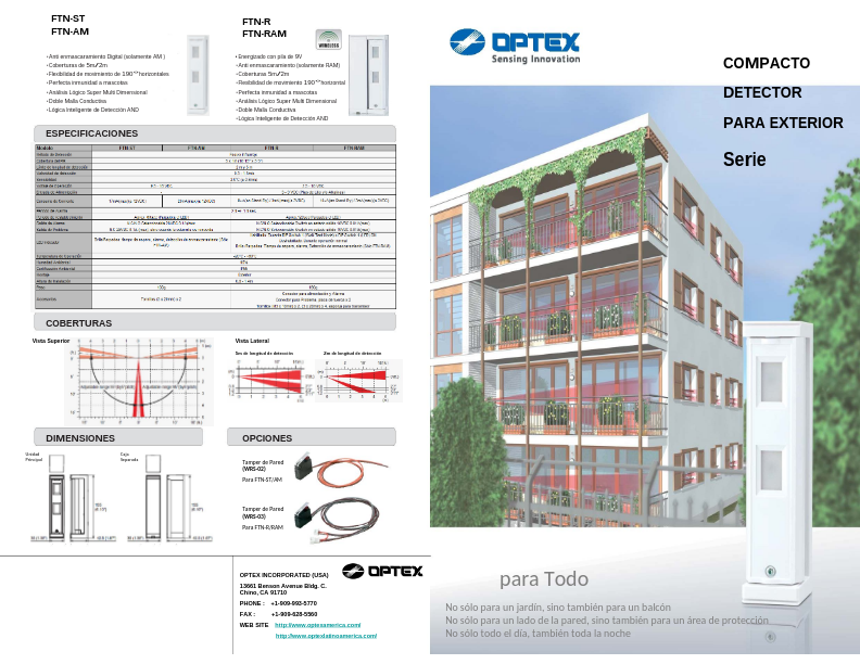 FTN-R - Ficha Técnica OPTEX