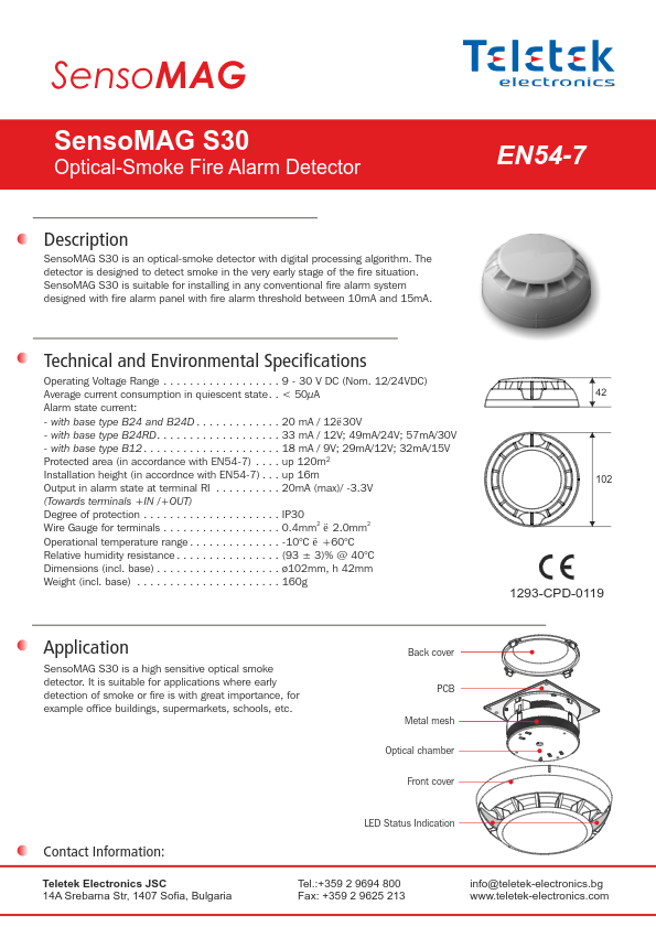 SENSOMAG-S30 - Ficha Técnica Teletek