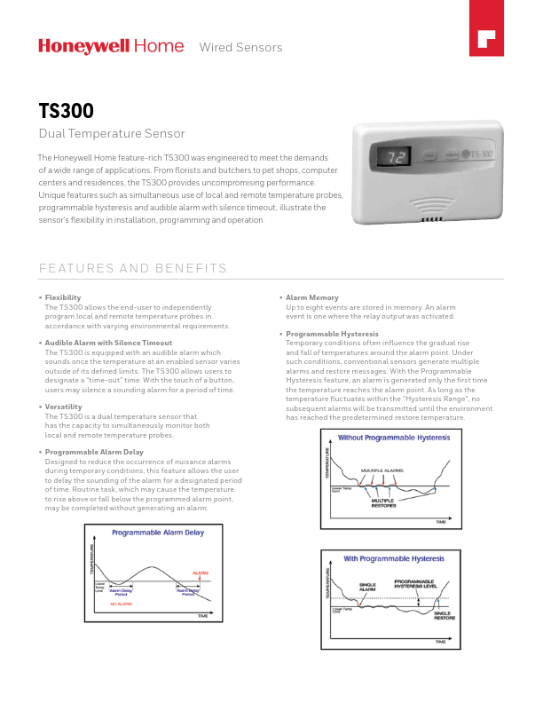 TS300-A - Ficha Técnica Honeywell