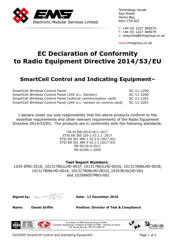 SC-11-1201-0001-09 - Certificado CE