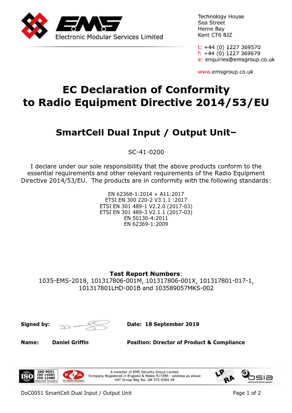 SC-41-0200-0001-99 - Certificado CE