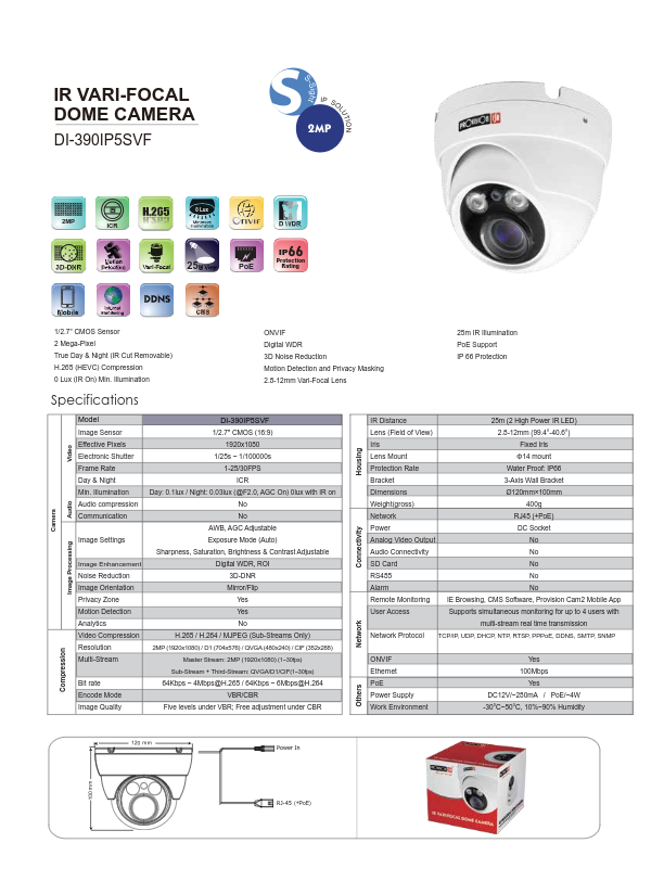 DI-390IP5SVF - Ficha Técnica Provision