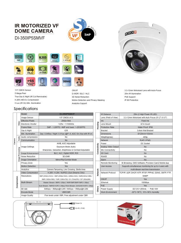 DI-350IP5SMVF - Ficha Técnica Provision