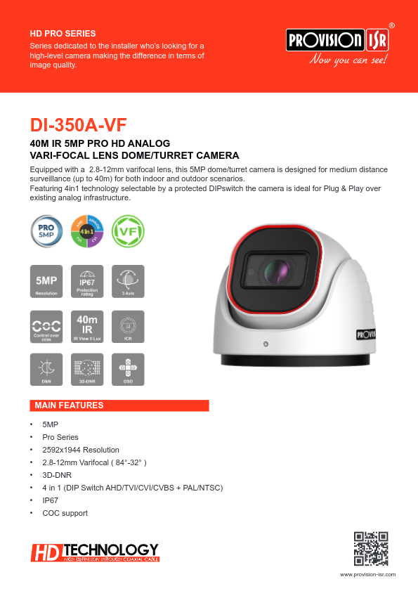 DI-350A-VF - Ficha Técnica Provision