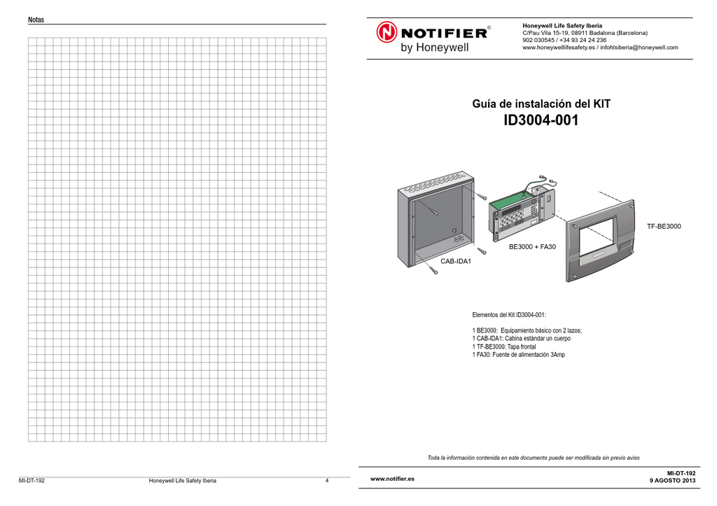 ID3004-4-001 - Manual de Instalación