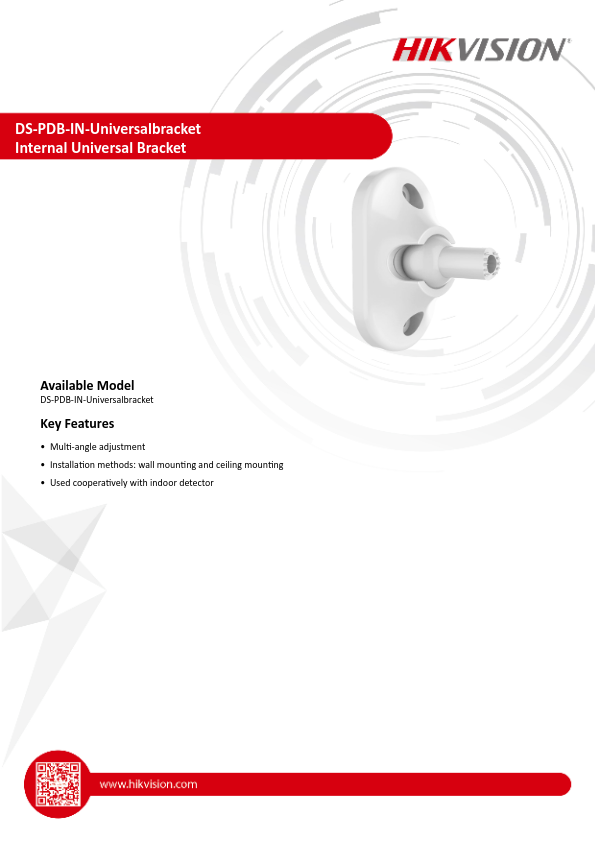 DS-PDB-IN-Wallbracket - Ficha Técnica Hikvision