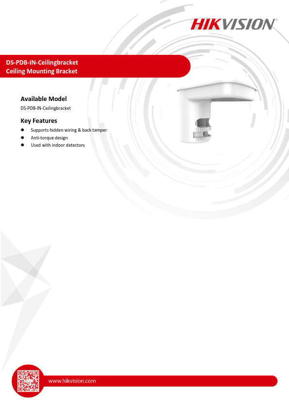 DS-PDB-IN-Ceilingbracket - Ficha Técnica Hikvision