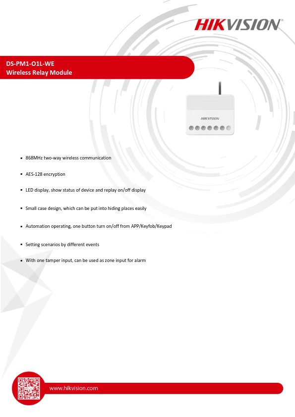 DS-PM1-O1L-WE - Ficha Técnica Hikvision