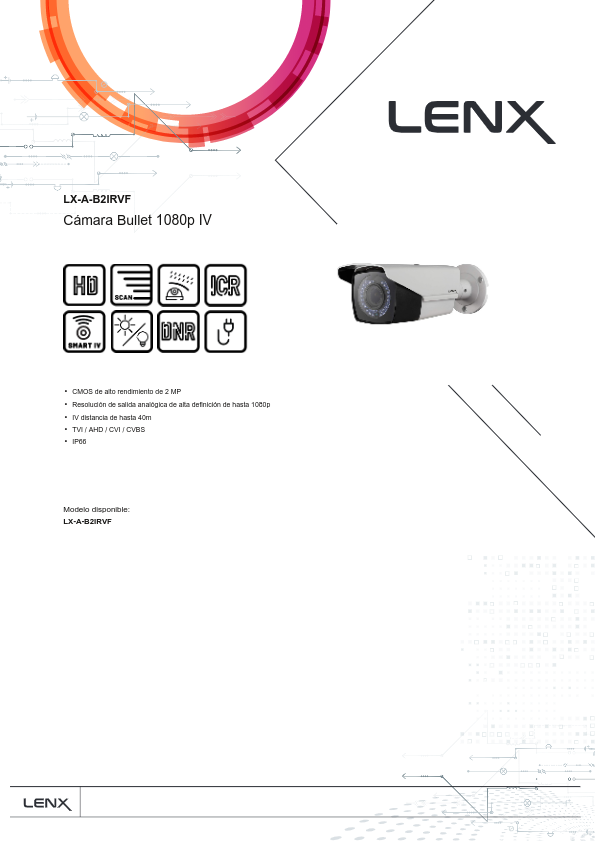 LX-A-B2IRVF - Ficha Técnica Lenx