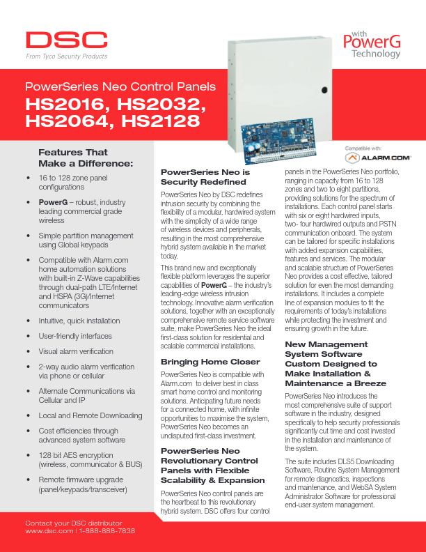 HS2064TNKESPA - Ficha Técnica DSC