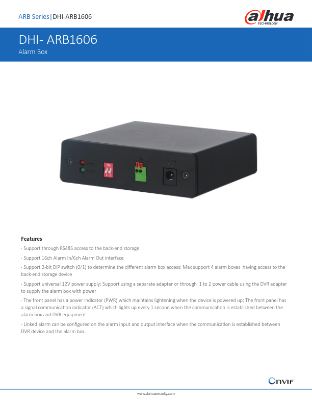 ARB1606 - Ficha Técnica Dahua