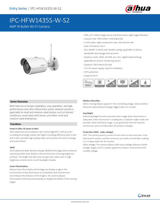 IPC-HFW1435S-W-S2 - Ficha Técnica Dahua