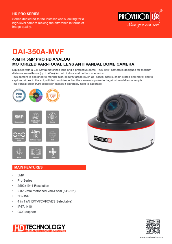 DAI-350A-MVF - Ficha Técnica Provision