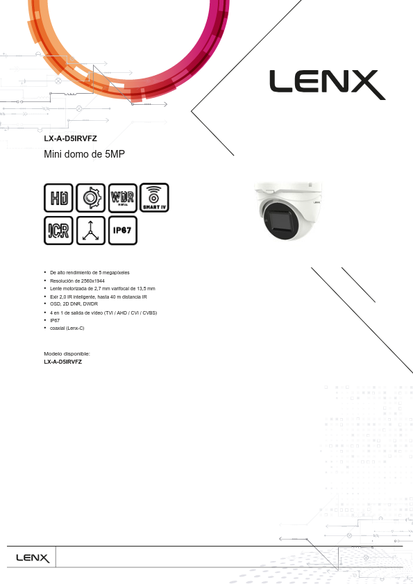 LX-A-D5IRVFZ - Ficha Técnica Lenx