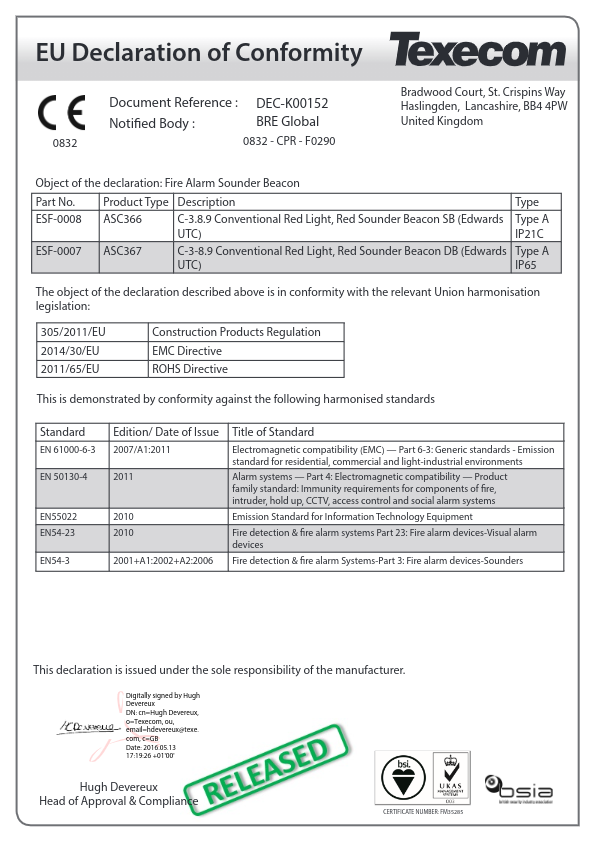 ASC367 - Certificado CE