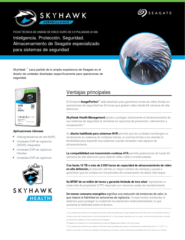 SATA10000SV35 - Ficha Técnica Seagate