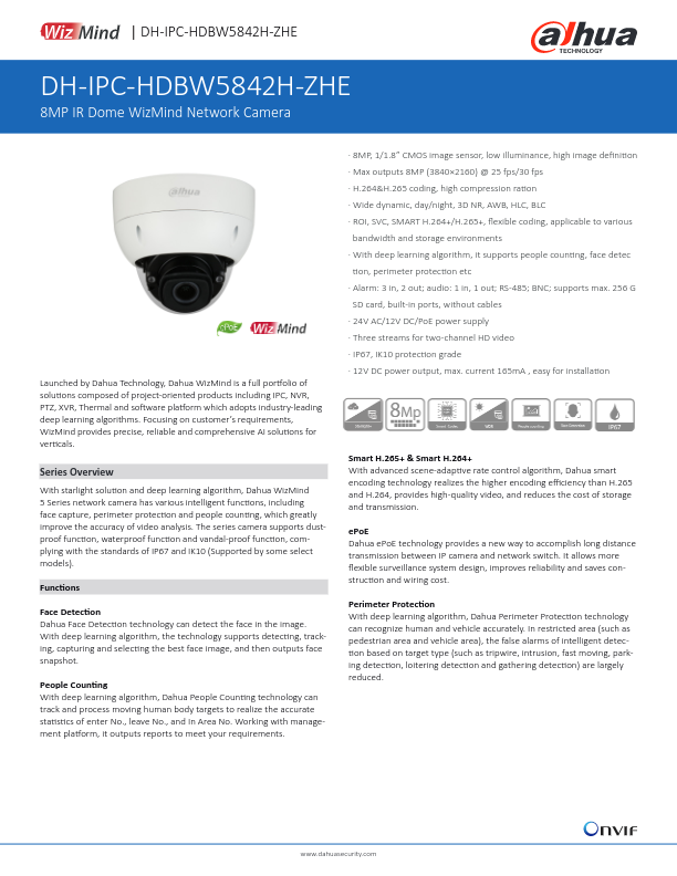 IPC-HDBW5842H-ZHE - Ficha Técnica Dahua