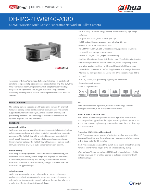 IPC-PFW8840-A180 - Ficha Técnica Dahua