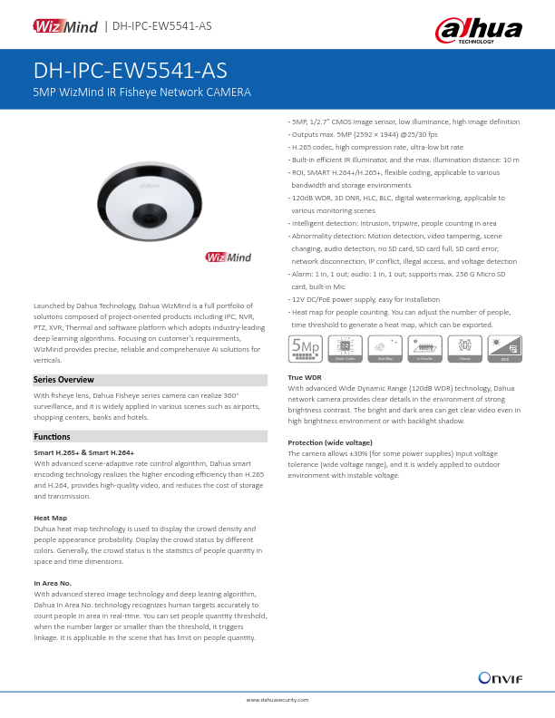IPC-EW5541-AS - Ficha Técnica Dahua