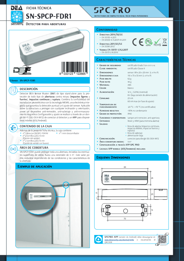 SN-SPCP-FDR1 - Ficha Técnica DEA Security