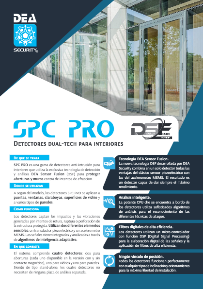 SPC PRO Detectores DUAL-TECH - DEA Security