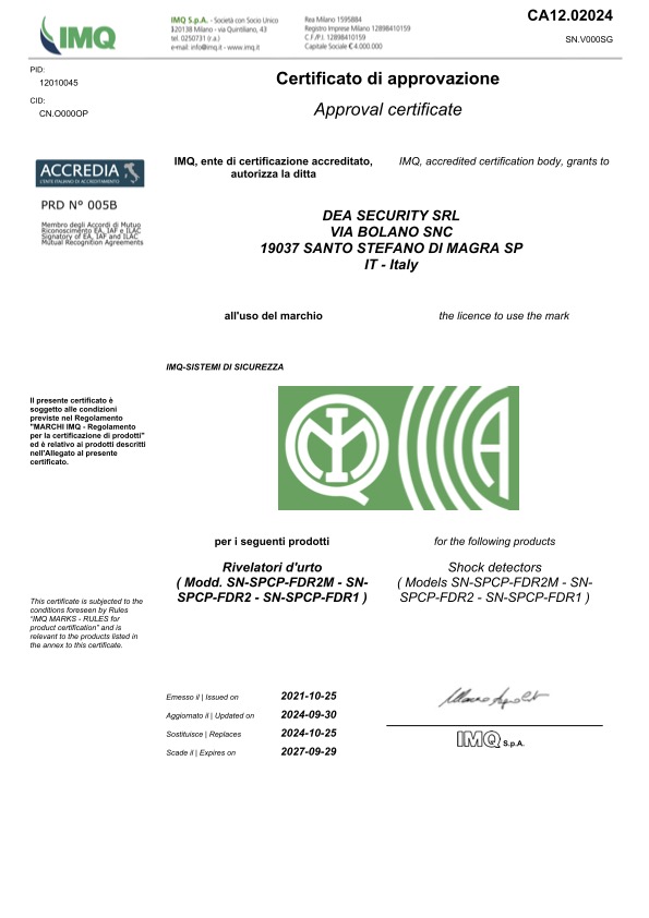 SN-SPCP-FDRx - Septiembre 2027 - Certificado Grado 3