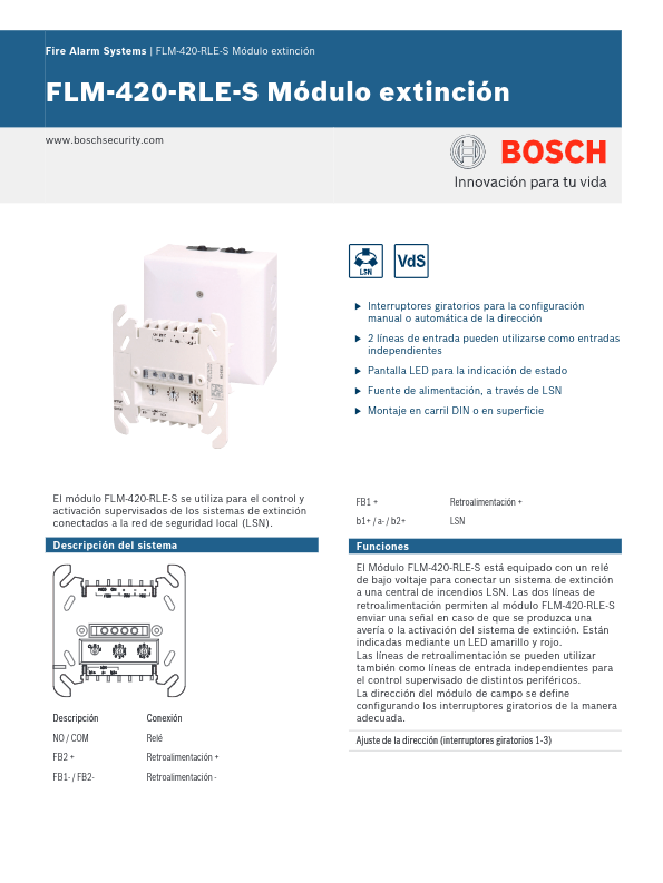 FLM-420-RLE-S - Ficha Técnica Bosch | IBD Global España Mayorista CCTV ...