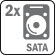 2 HDD SATA (Max 16TB/HDD)